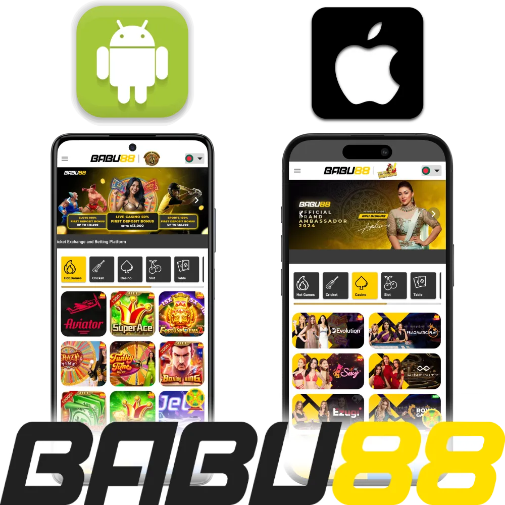 Download and install the official Babu88 app, fully compatible with Android and iOS, to enjoy premium sports betting and casino games in Bangladesh.